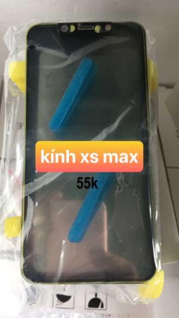 mặt kính iphone xs max zin nhà máy có lưới loa siêu vàng 