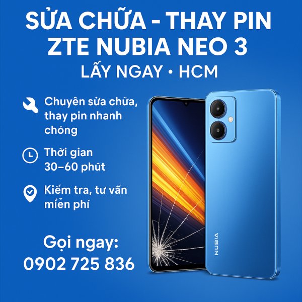 🔋 Thay Pin DEJI ZTE Blade Lấy Ngay tại Thủ Đức, Bình Dương, Biên Hòa