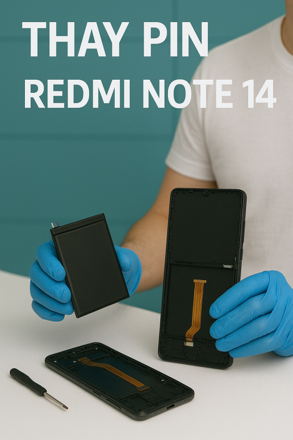 Sửa chữa Redmi Note 14 giá rẻ – Thay pin, thay chân sạc lấy ngay tại HCM