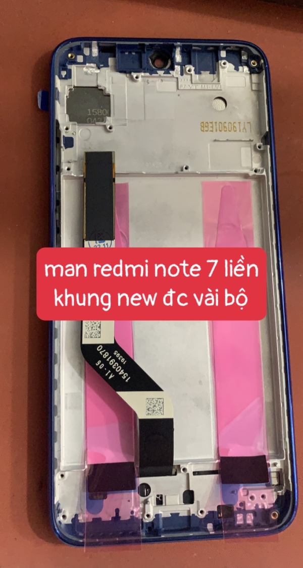 màn hình redmi note 7 liền khung + kính camera khay sim 