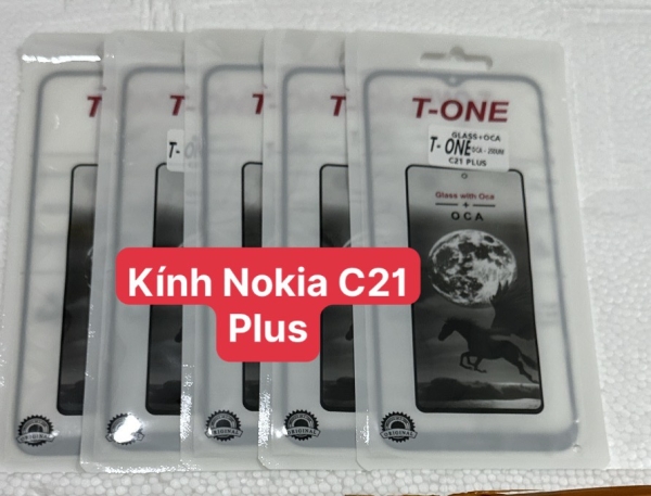 Mặt kính Nokia C21 Plus liền keo OCA 100% tương thích