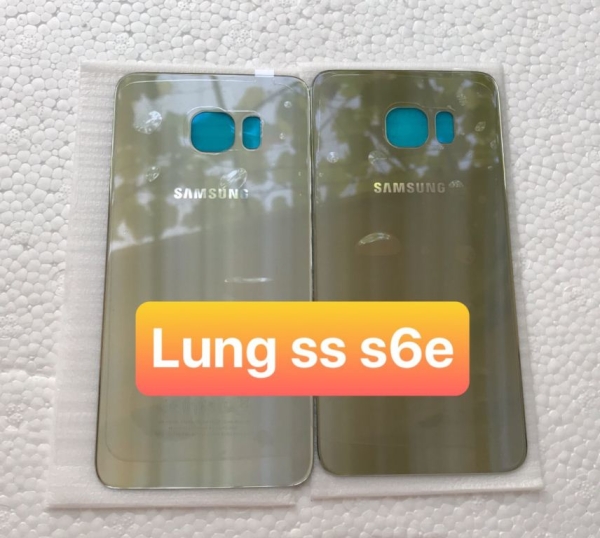 mặt kính lưng sam sung s6e màu vàng zin new