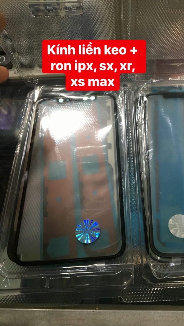 kính iphone xs max+ oca+ ron+ keo+hộp