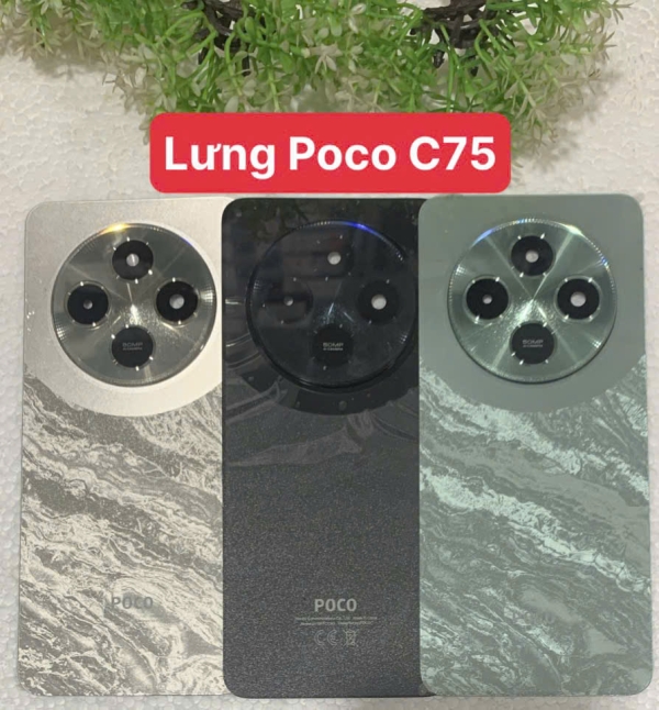 Vỏ Bộ / Mặt Lưng / Kính Camera / Khay SIM Poco C75 Chính Hãng