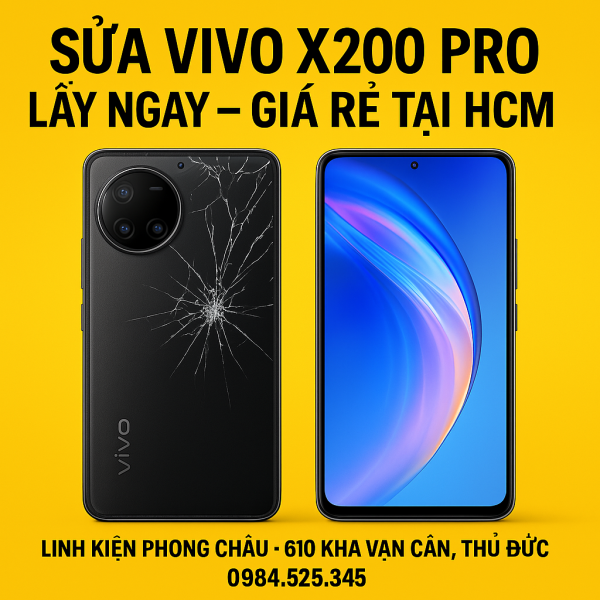 Sửa Vivo X200 Pro 5G – Thay Pin, Sửa Mất Nguồn Giá Rẻ, Lấy Ngay Tại TP.HCM