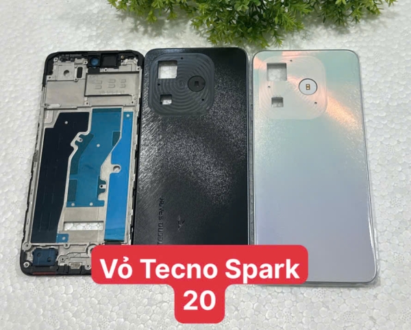 Vỏ Bộ / Mặt Lưng / Khung Xương / Kính Camera / Khay SIM Tecno Spark 20/20C/20 Pro