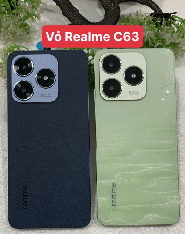 Vỏ Bộ / Mặt Lưng / Kính Camera / Khay SIM Realme C63 - 4G Chính Hãng