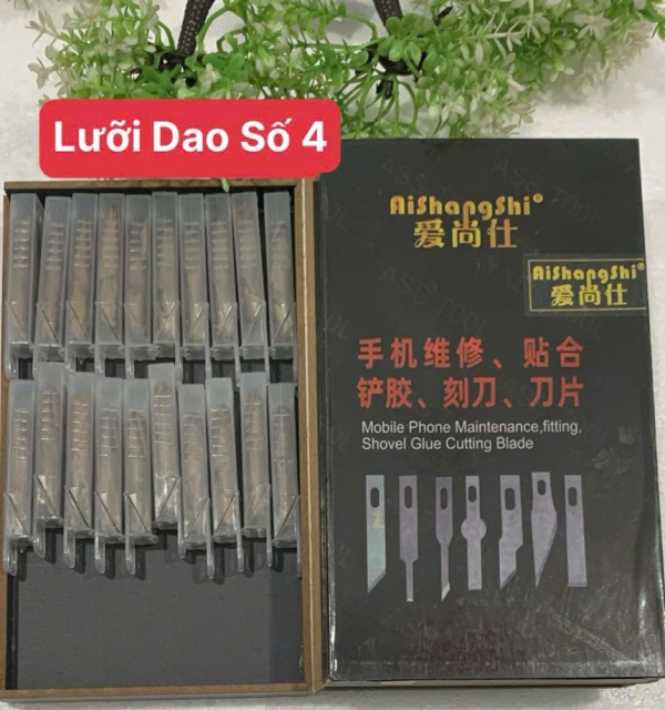 Hộp Lưỡi Dao Số 4 - Dụng Cụ Sửa Điện Thoại, Đục IC, Đục Lưng, Cạo Keo IC