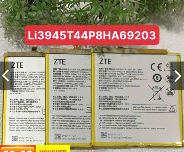 🔋📱 PIN LI3945T44P8H69203 – CHUẨN ZIN – FULL IC SẠC NHANH – DUNG LƯỢNG CHUẨN 