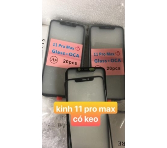 mặt kính iphone 11 pro max liền keo oca ( zin)