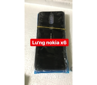 mặt kính lưng nokia x6/ mặt kính lưng nokia 6.1 plus màu đen 