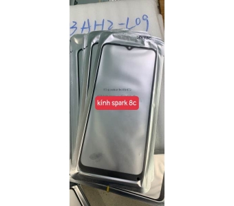 mặt kính điện thoại tecno spark 8c liền keo oca