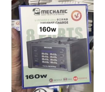 bộ cấp nguồn sạc 8 cổng mechanic 160w( có báo dòng sạc )