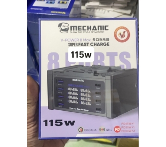 bộ cấp nguồn sac 8 cổng mechanic 115w( có báo dòng sạc )